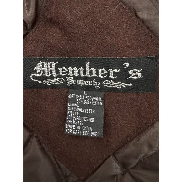 Member's Property women's wool blend lined jacket collared double breast size L - Picture 9 of 13